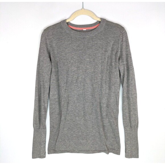 Lululemon Bring it Backbend Sweater Cashmere Blend Gray Size 2 - Picture 3 of 14